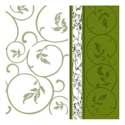 Dining Collection Lunch Napkins - Olive Curlicue (#24107)