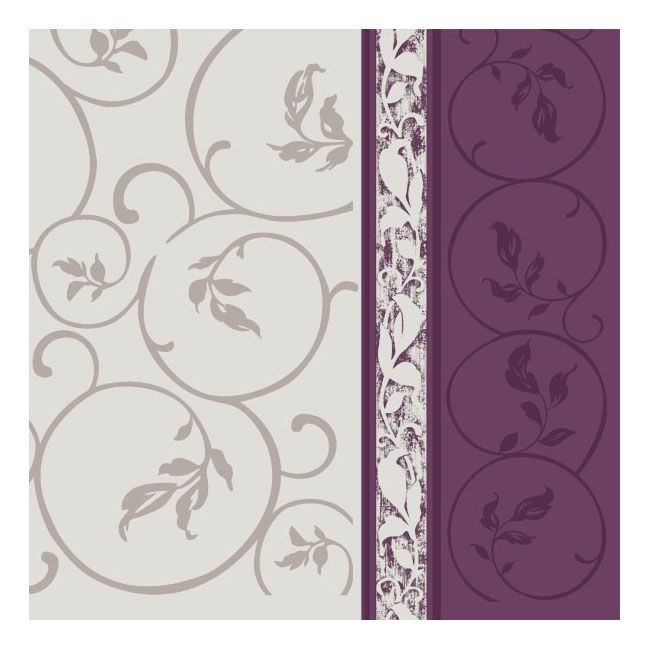 Dining Collection Lunch Napkins - Plum Curlicue (#24109)