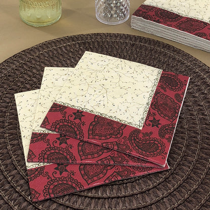 Dining Collection Lunch Napkins - Crimson Bliss (#24126)