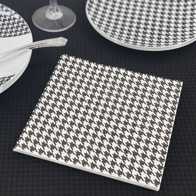 Dining Collection Lunch Napkins - Houndstooth (#24130)