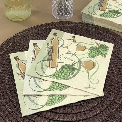 Dining Collection Lunch Napkins - Wine 'N Dine (#24200)