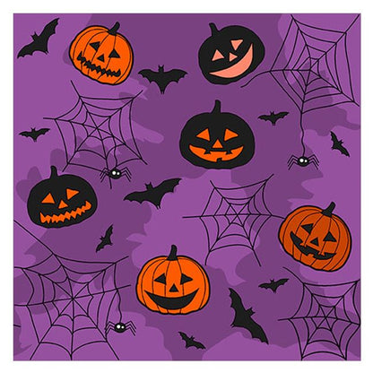 Halloween Lunch Napkins - Collage Purple (#24250)