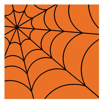 Halloween Lunch Napkins - Spider Web Orange (#24251)