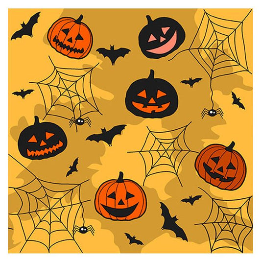 Halloween Lunch Napkins - Collage Orange (#24261)