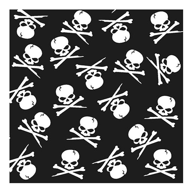 Halloween Lunch Napkins - Skull & Crossbones (#24266)