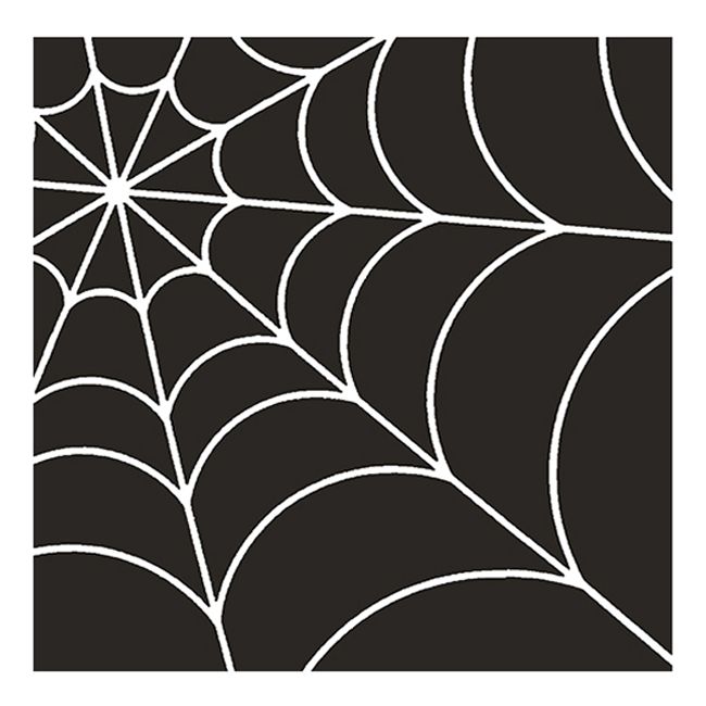 Halloween Lunch Napkins - Spider Web Black (#24268)