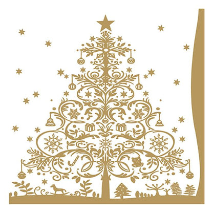 Christmas Lunch Napkins - Christmas Tree Gold (#24272)