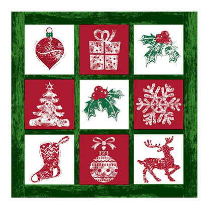 Christmas Lunch Napkins - Tis the Season Green (#24273)