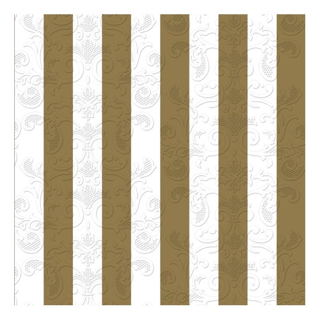 Dining Collection Lunch Napkins - Stripes of Gold - (#24301)