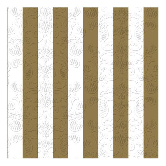 Dining Collection Lunch Napkins - Stripes of Gold - (#24301)