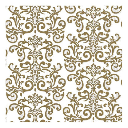 Dining Collection Lunch Napkins - Gold Damask  - (#24303)