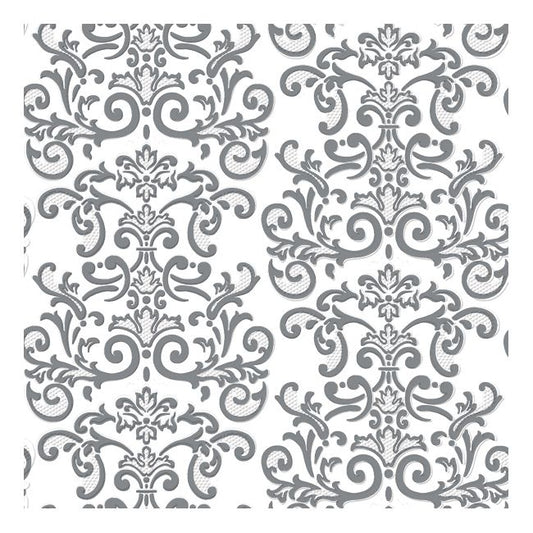 Dining Collection Lunch Napkins - Silver Damask - (#24304)