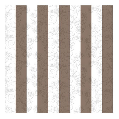 Dining Collection Lunch Napkins - Stripes of Copper - (#24305)