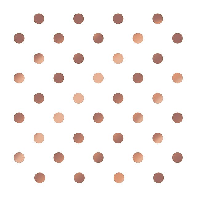 Dining Collection Lunch Napkins - Rose Gold Polka Dots - (#24307)