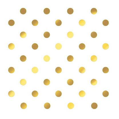 Dining Collection Lunch Napkins - Gold Polka Dots - (#24310)