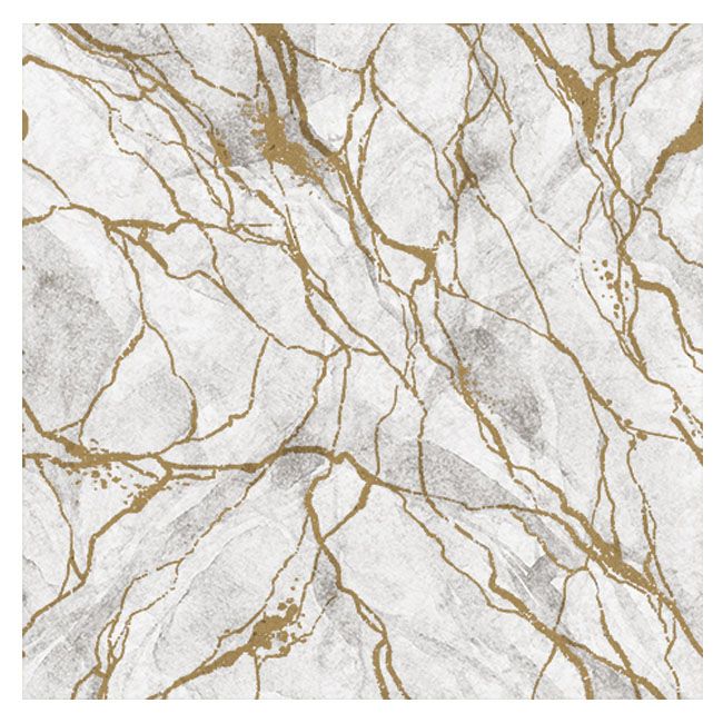 Dining Collection Lunch Napkins - Marble White & Gold - (#24313)