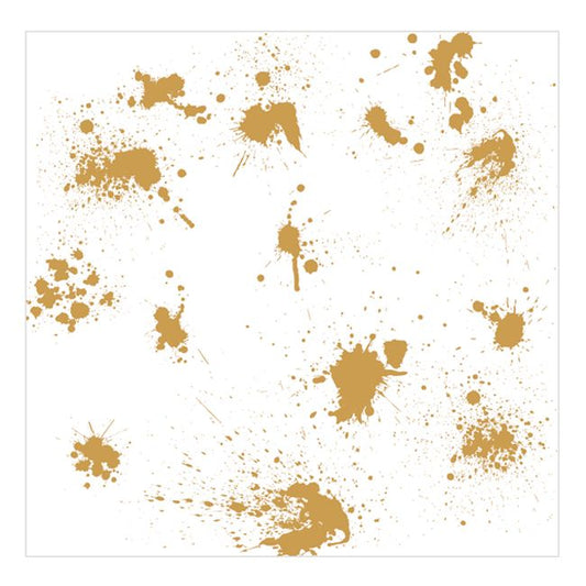 Dining Collection Lunch Napkins - Gold Splatter (Metallic) - (#24319)