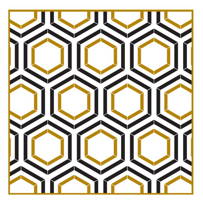 Dining Collection Lunch Napkins - Honeycomb (Metallic) - (#24320)