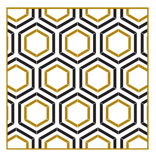 Dining Collection Lunch Napkins - Honeycomb (Metallic) - (#24320)