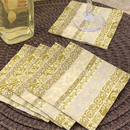 Dining Collection Cocktail Napkins - Rose Gold Scrolls - (#24603)