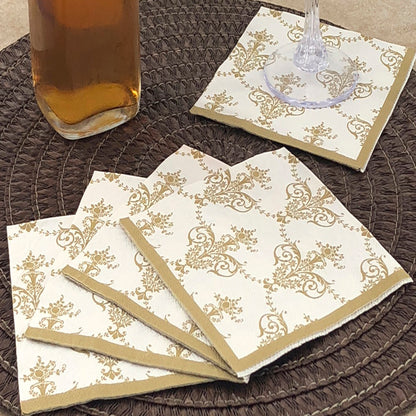 Dining Collection Cocktail Napkins - Royal Fleur-de-lis - (#24606)