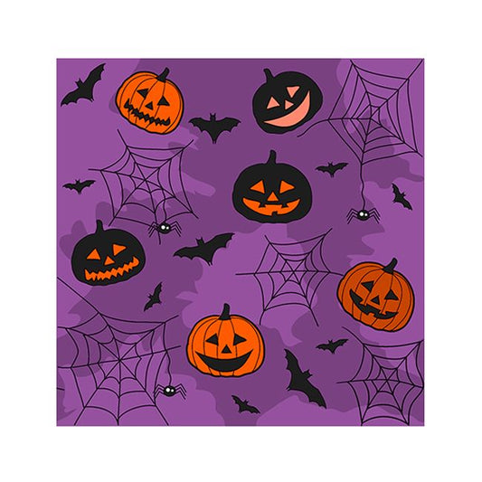 Halloween Cocktail Napkins - Collage Purple (#24650)