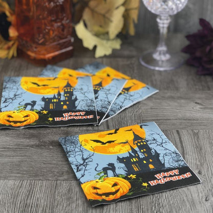 Halloween Cocktail Napkins - Haunted Castle (#24654)