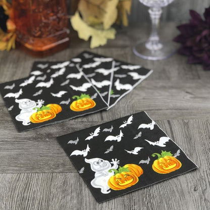 Halloween Cocktail Napkins - Ghost & Bats (#24655)