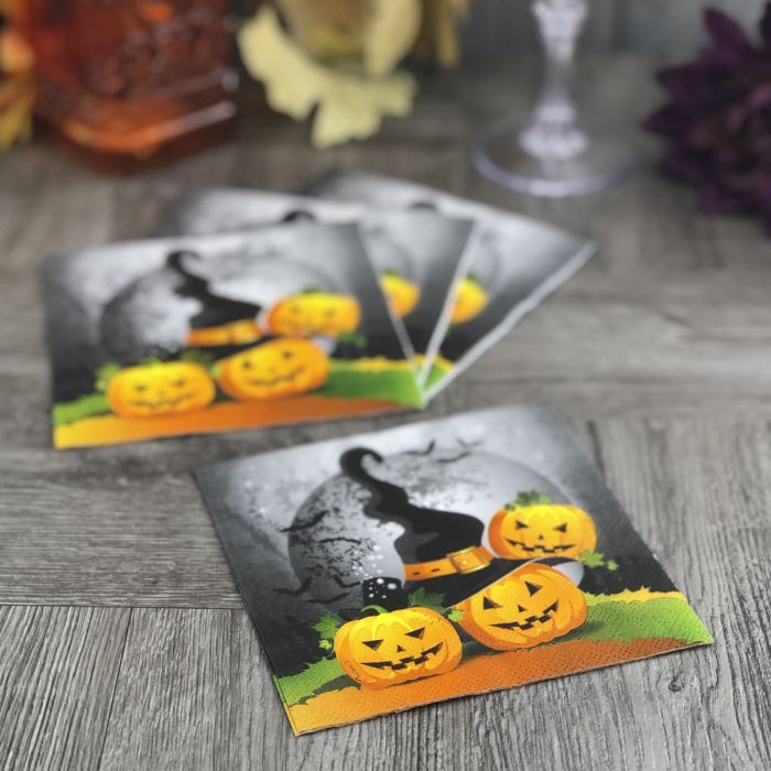 Halloween Cocktail Napkins - Full Moon Fright (#24657)