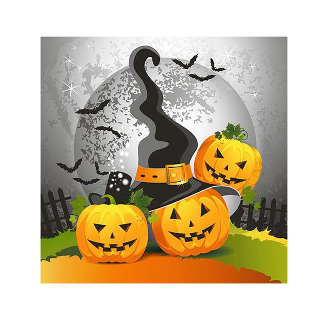 Halloween Cocktail Napkins - Full Moon Fright (#24657)