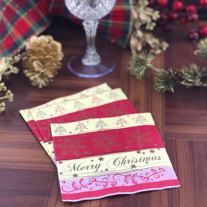 Christmas Cocktail Napkins - Cheer Red (#24659)