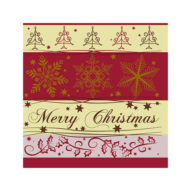 Christmas Cocktail Napkins - Cheer Red (#24659)