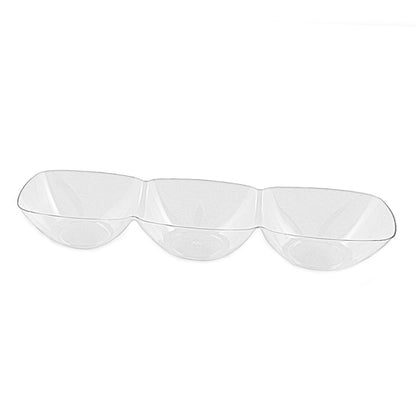 Mini 3 Section Bowl - Clear Plastic - 10 ct. (#25703)