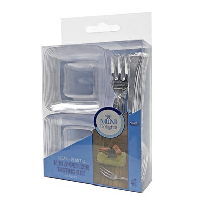 Mini Appetizer Tasting Set - Clear Plastic - 48 pc. Set (#25801)