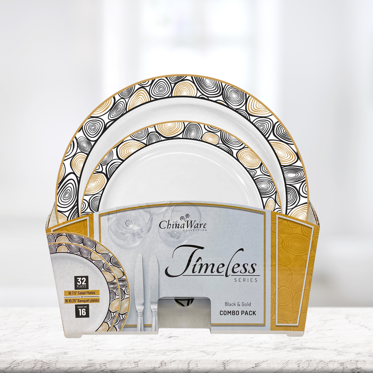 ChinaWare Timeless Series Combo Pack - 7.5" & 10.25" Plates (#07993)