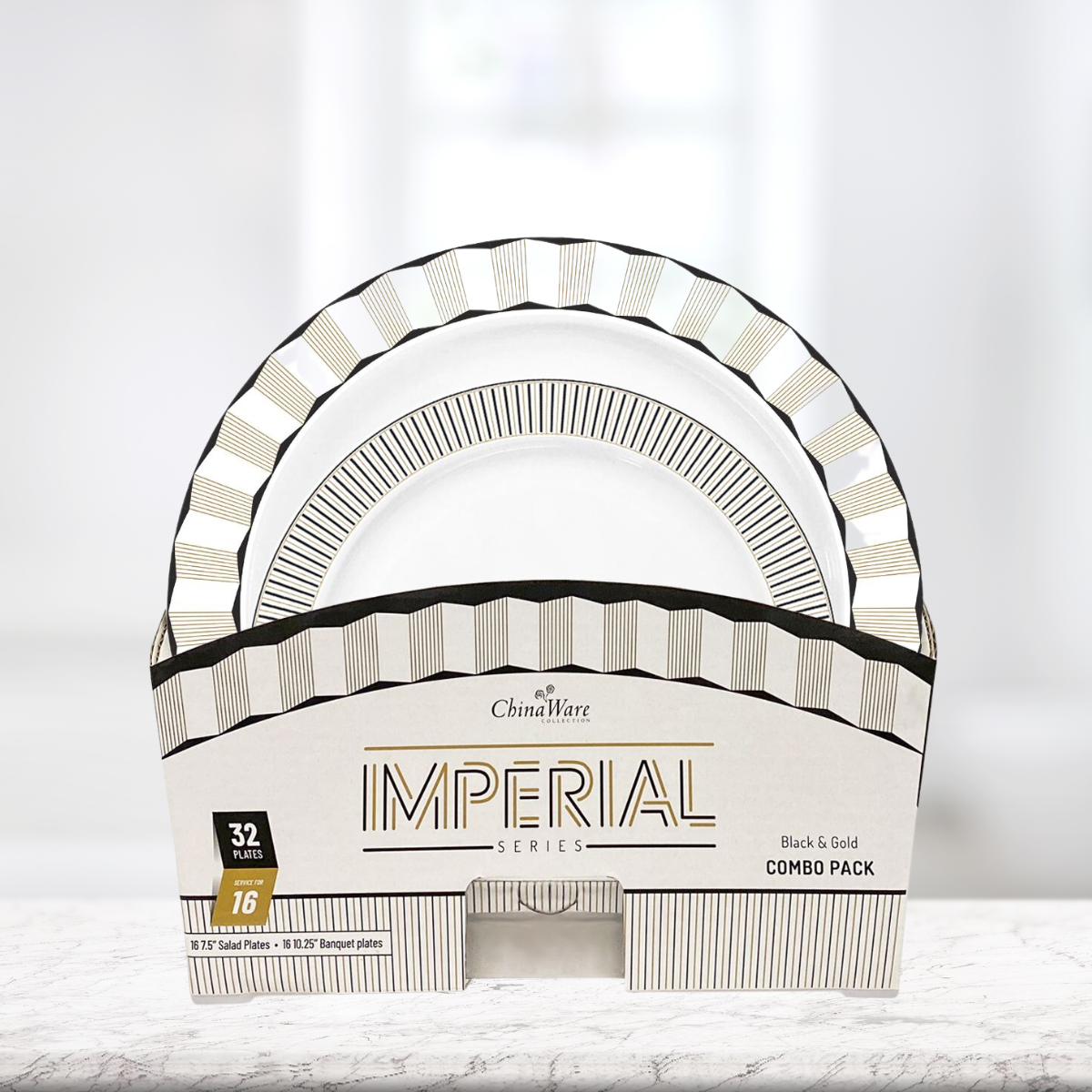 ChinaWare Imperial Series Combo Pack - 7.5" & 10.25" Plates (#07795)