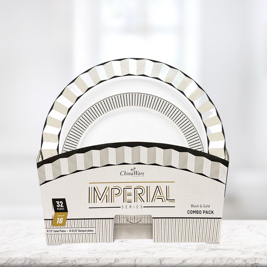 ChinaWare Imperial Series Combo Pack - 7.5" & 10.25" Plates (#07795)