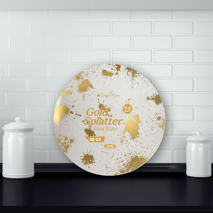 CoupeWare Gold Splatter 7.5" Salad Plates (#08693)