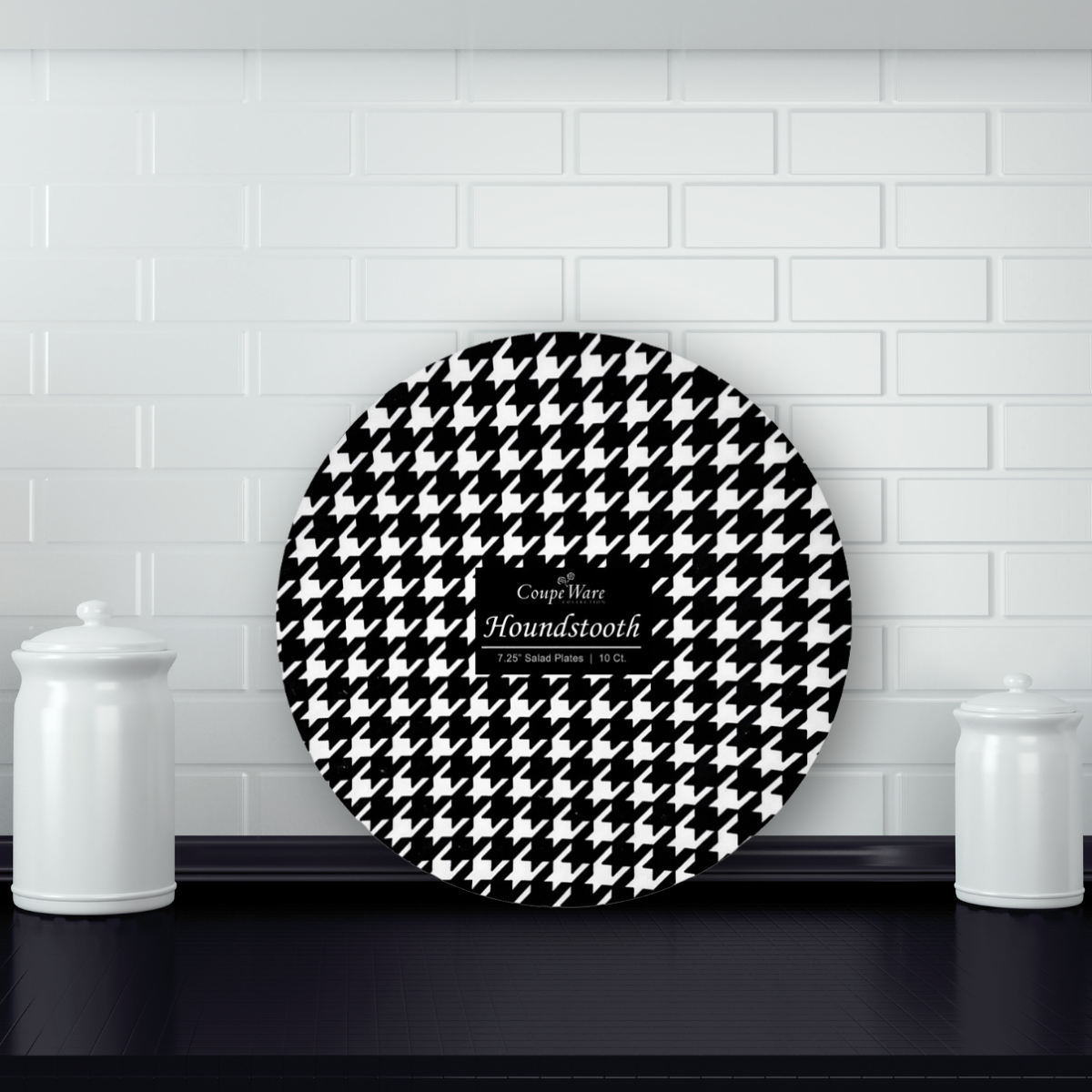 CoupeWare Houndstooth 7.5" Salad Plates (#08723)