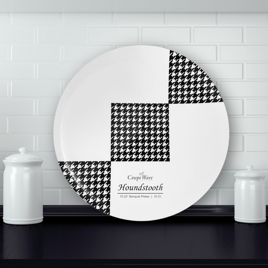 CoupeWare Houndstooth 10.25" Banquet Plates (#08725)