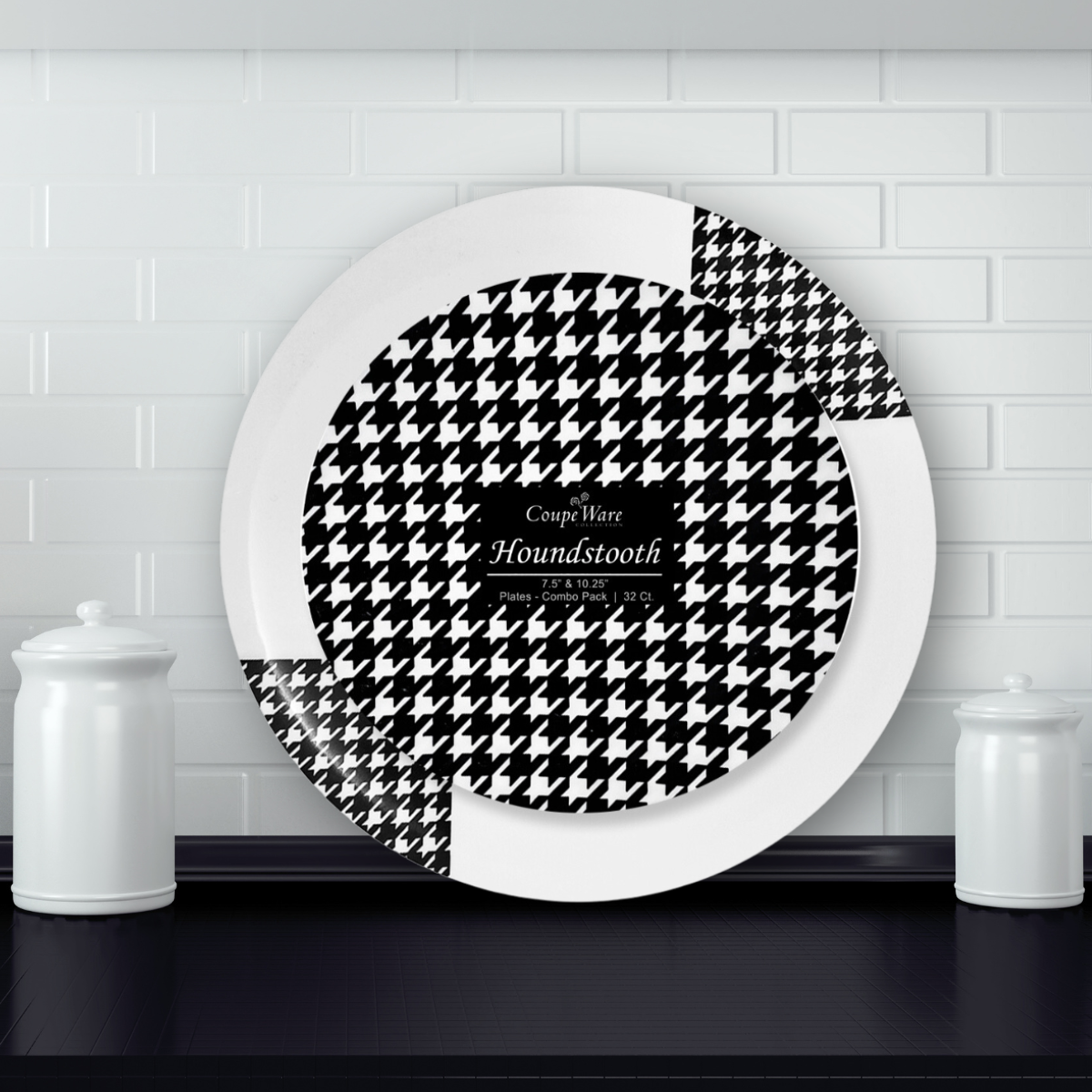 CoupeWare Houndstooth Combo Pack - 7.5" & 10.25" Plates (#08727)