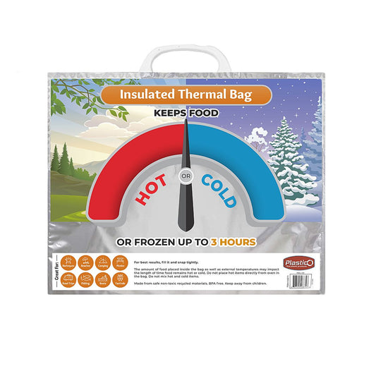 Plastico Hot & Cold Bags (Thermal Insulated) - Small - 12" x 14.8" x 6" (#06874)